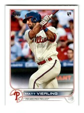 2022 Topps Matt Vierling Series 1 RC #316 Philadelphia Phillies Rookie