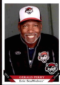 2015 Erie SeaWolves Grandstand #24 Gerald Perry Hitting Coach Baseball Card