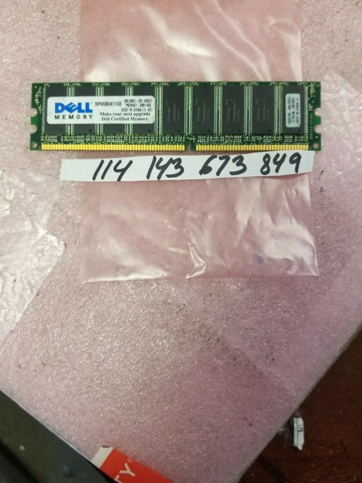  1GB PC3200 DDR-400MHz ECC Unbuffered CL3 184-Pin DIMM  64X8 DUAL RANK  UDIMM  - Image 1 of 1