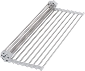Roll-Up Sink Drying Rack 17.7"(L) X 13.8"(W) - Multipurpose Heat Resistant over - Picture 1 of 12