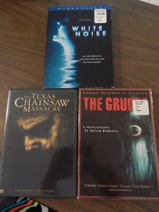 3 DVD HORROR LOT WHITE NOISE THE GRUDGE TEXAS CHAINSAW MASSACRE SLIP COVER - Picture 1 of 2