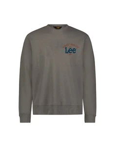 LEE JEANS SWEATSHIRT GREY HEATHER LOGO CREW Sweat geschlossen LMG0122 112355661 - Bild 1 von 1