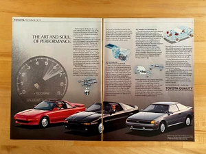 1988 Vintage Print Ad Toyota MR-2 Supra Turbo Celica - Picture 1 of 1