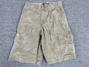Levis Workwear Cargo Shorts Boys Size 10 Regular Green Digital Camo Cotton - Picture 1 of 3