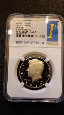 2020-S NGC PF 70 ULTRA CAMEO BIRTH SET FIRST DAY OF ISSUE - RARE BIRTH SET FDOI Cover
