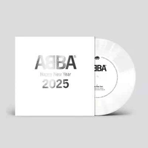 ABBA ~ HAPPY NEW YEAR 2025 ~ LIMITED EDITION WHITE COLOR VINYL 7" 45rpm NUMBERED - Picture 1 of 2