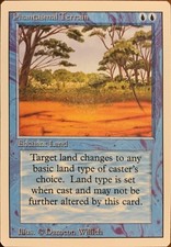 Phantasmal Terrain - Blue Revised 3rd Edition Mtg Magic Rare x4 NM