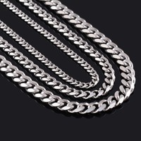 Men Link Curb Chain Necklace Cuban Chains Necklaces Gift Jewelry Stainless Steel