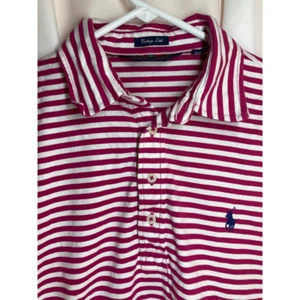 Polo Golf Ralph Lauren Herrenshirt rosa weiß gestreift kurzärmeliger Pullover M - Bild 1 von 5