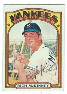 Autographed 1972 Topps RICH MCKINNEY New York Yankees Card# 619 w/COA - Picture 1 of 1