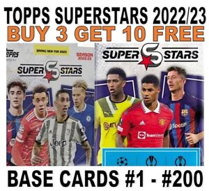 TOPPS FOOTBALL SUPERSTARS 2022-23 2022/23 22/23 BASE CARDS #1 - #200