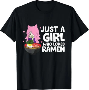 Just a Girl Who Loves Anime and Ramen T-Shirt - Picture 1 of 12