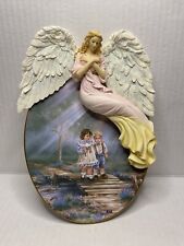 Bradford Exchange "Guardian Angel"  Sculpted Plate Her Perpetual Embrace #Bo731