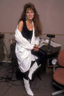 Jessica Hahn visits The Howard Stern Show on August 1, 1989  - 1989 Old Photo