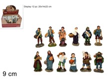 PASTORI PASTORELLI PASTORE PASTORELLO STATUINE PRESEPE NATALE PLASTICA CM 9 PZ.1