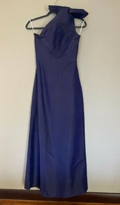 Lula Kate Größe 00 lila einschulteriges Maxikleid aus Seide Empire Taille - Bild 1 von 9