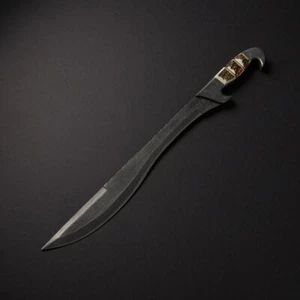 Damascus Falcata Sword , Damascus Sword , Damascus Bowie , Damascus Kukri  - Picture 1 of 4