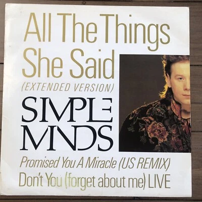 Simple Minds All The Things She Said (Extended Version) 12” Vinyl VG/VG - Image 1 of 4