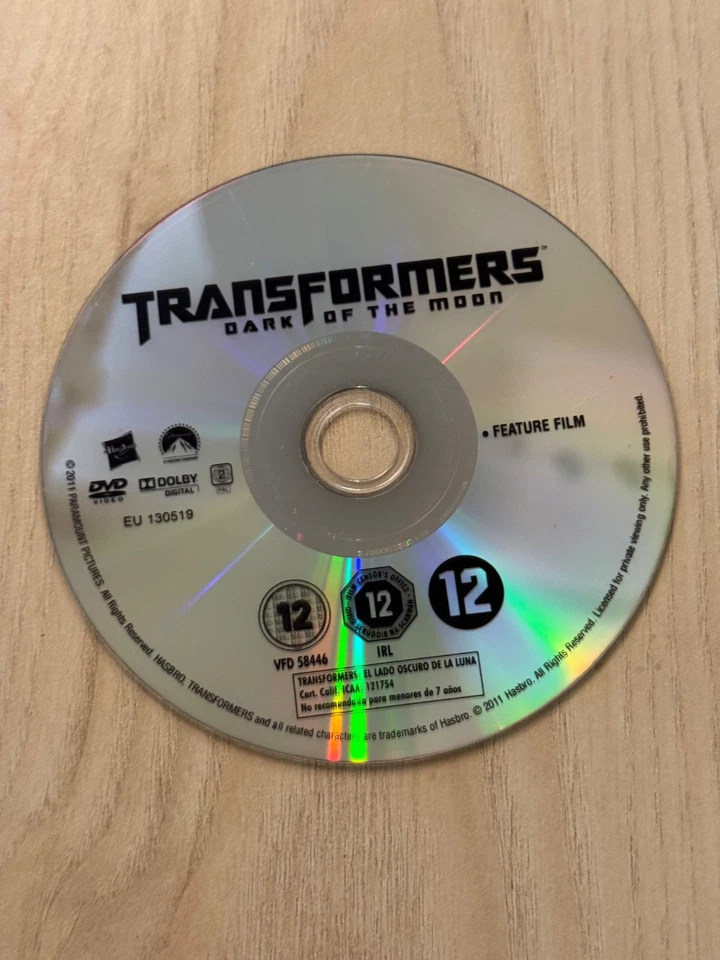 Transformers Dark of the Moon DVD (Disc Only) REGION 2 LOCKED - Image 1 of 1