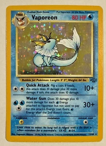 LP 1999 WoTC Pokemon Card TCG Jungle - Vaporeon 12/64 Holo Rare - Picture 1 of 11