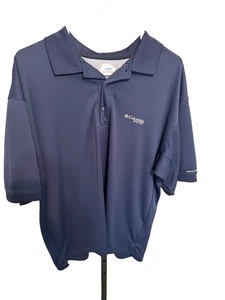 Columbia PFG Polo M Navy Blue Vented Fishing Shirt Mesh atmungsaktiv schön gepflegt - Bild 1 von 8