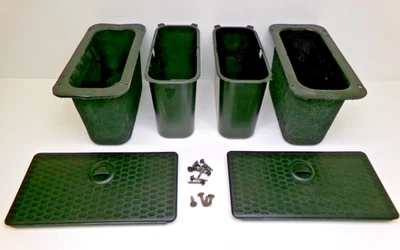 2013-2018 2019-2025  Dodge Ram Rear Floor Storage Bin Compartment Set Pair Black - Image 1 of 4