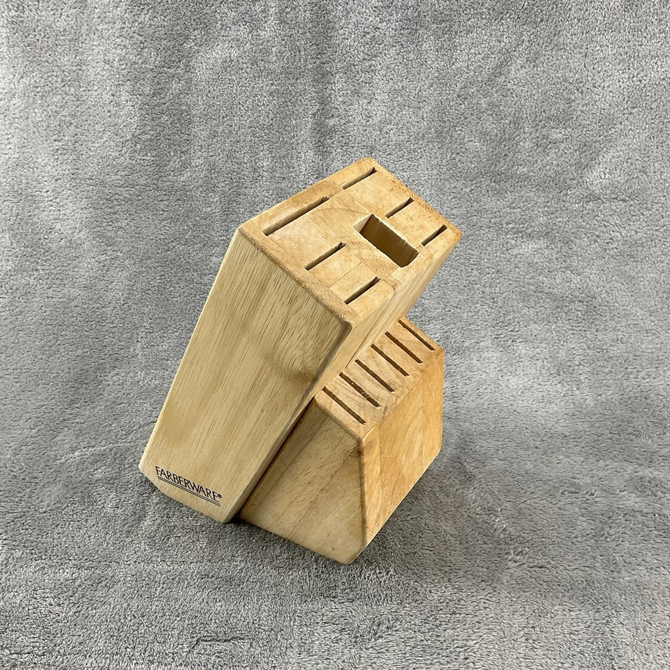 Bloque de cuchillos FarberWare 13 ranuras madera acabado natural bloque solamente Foto 1 de 4