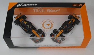 Spark Mclaren MCL38 #4 Norris + #81 Piastri Constructor Champion 2024 1/43 S9571 - Immagine 1 di 3