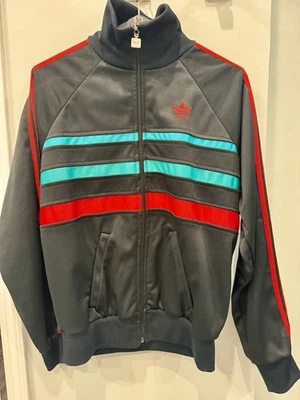 Chaqueta De Colección Adidas Originales Trifolio Hecha en Inglaterra Negra Roja Verde Azulado L Foto 1 de 4