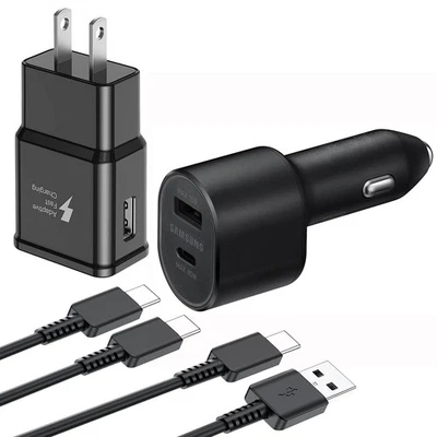 Fast Car Wall Charger 4FT Type-C Cable For Samsung Galaxy Note 8 9 S8 S9 S10 S20 - Image 1 of 4