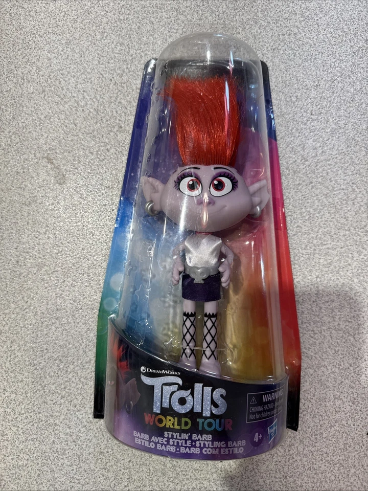 Muñeca Trolls World Tour Stylin Barb NUEVA 2019 Dreamworks Hasbro Heavy Metal Troll Foto 1 de 4