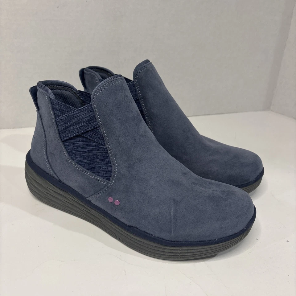 Ryka Noelle Next Academy Botines Cuña Cuero Azul Repelente al Agua 7M Foto 1 de 4