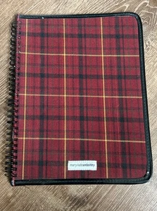 Vintage Y2K Mary Kate & Ashley Red Plaid Spiral Notebook School RARE (used) 8x10 - Picture 1 of 10