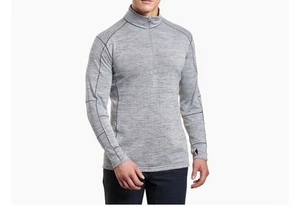 KUHL Herren Cloud Grey Alloy 1/4 Zip Pullover Größe Medium Langarm Outdoor Oberteil - Bild 1 von 11