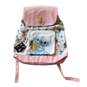 NWT Disney x Hot Topic Stitch Backpack Bag Multiple Pockets Office School Pink - Picture 1 of 11