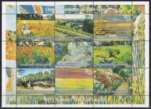 Madagaskar Kunst/Gemälde/Künstler/Amerikanischer Impressionist Block 2001 postfrisch - Bild 1 von 1