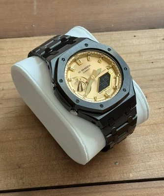 Custom G-Shock GA-2100, Mod Casioak  Gold Dial Gold/Black READ DESCRIPTION! - Image 1 of 4
