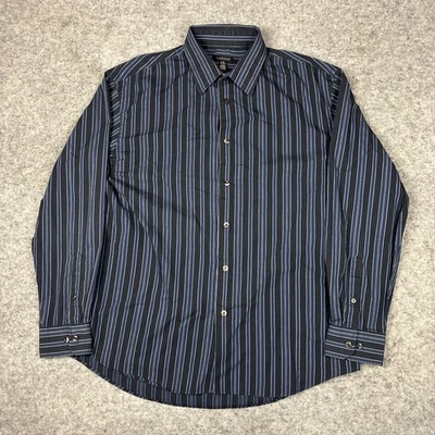 VanHeusen Long Sleeve Button Up Shirt Mens Large Multicolored Blue Striped - Image 1 of 4