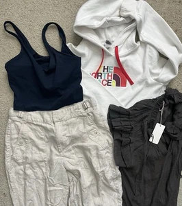 4 Lot Lululemon Womens 8 M Sports Bra Athleta Linen Pants The North Face Hoodie - Picture 1 of 20