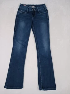 True Religion Lena Jeans Bootcut 25 (24x28) Made in USA TRBJ Women's - Picture 1 of 13