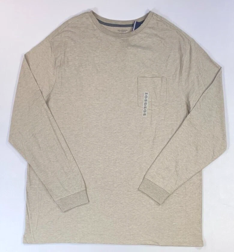 NWT Men's Big & Tall Roundtree & Yorke Soft Washed Long Sleeve T-Shirt w/pocket - Image 1 of 1