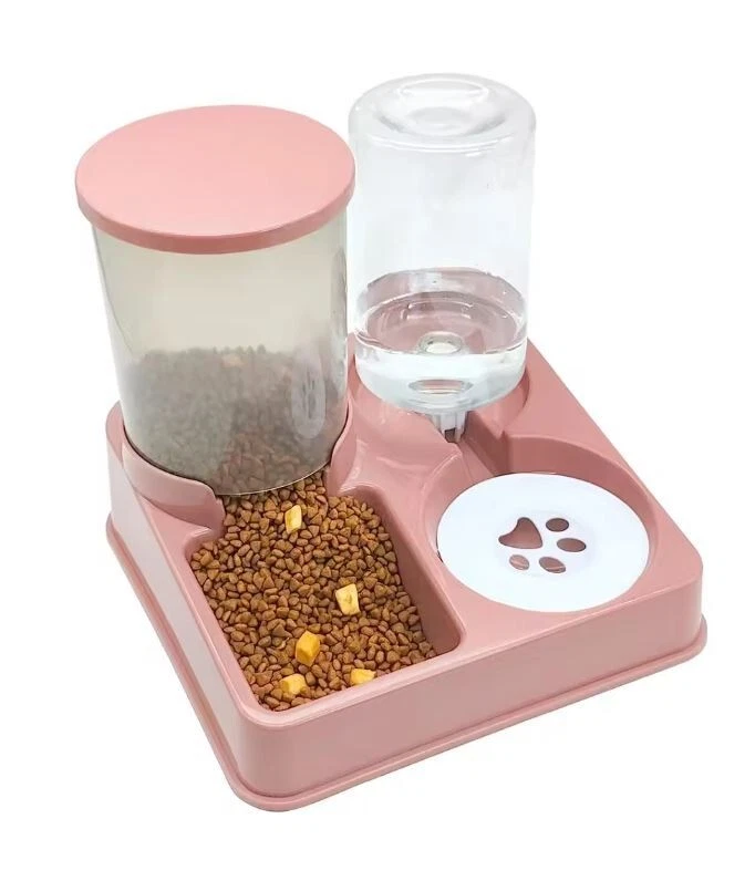 Juego automático de comedero y dispensador de agua para gatos, 2 en 1 por gravedad comida y riego para mascotas Foto 1 de 1
