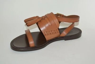 NUEVO EN CAJA SANDALIAS PLANAS DE CUERO BURBERRY BETHANY ZAPATOS UE 36.5 US 6.5 Foto 1 de 4