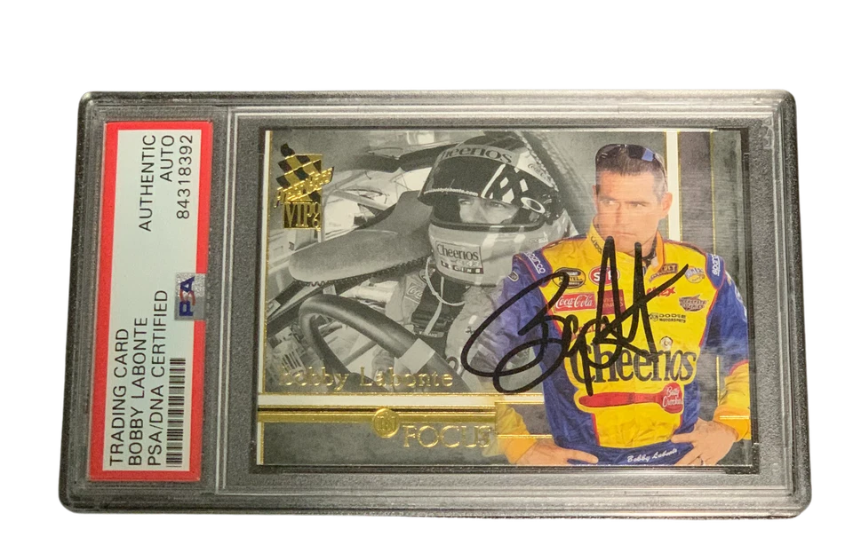 BOBBY LABONTE SIGNED AUTOGRAPH SLABBED 2006 PRESS PAS VIP FOCUS CARD PSA DNA - Image 1 of 2