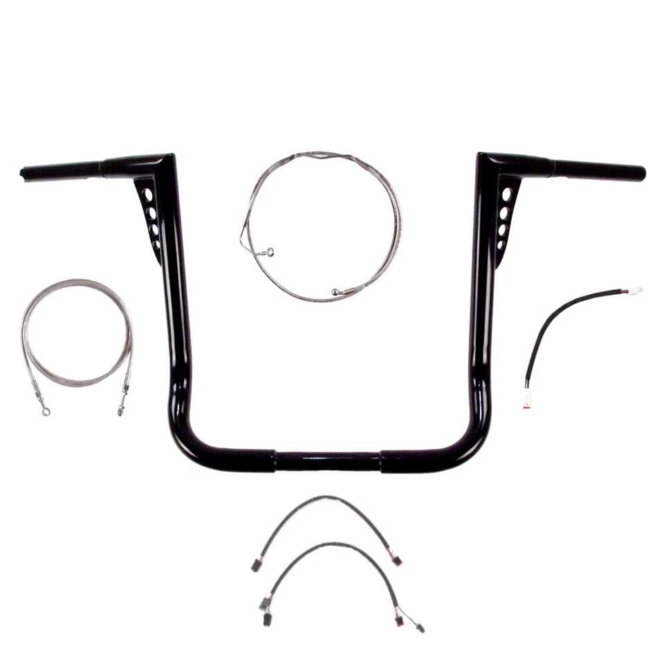 Kit de manillar Hot Shot 2016-2023 Harley Ultra Street Glide 1 1/4" negro 16" con ABS Foto 1 de 3