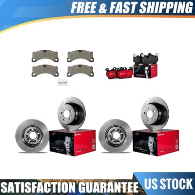 Kit de rotores de freno delanteros traseros Brembo para Porsche Cayenne 2013 pastillas de freno de cerámica Foto 1 de 2