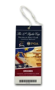 2008 Ryder Cup PGA Authentic Ticket Valhalla Club Ground 9/16 Furyk Spieth Cink - Picture 1 of 3