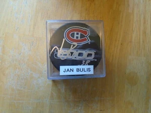 Jan Bulis Autographed Montreal Canadiens NHL Puck - Imagen 1 de 3