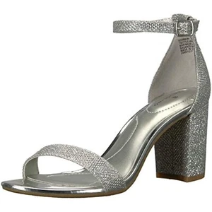 Bandolino Womens Armory Heeled Sandal, silver 10 - Imagen 1 de 8