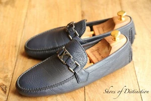 Louis Vuitton Hockenheim Blue Leather Silver Loafers Mens UK 6.5 US 7.5 RRP:£595 - Picture 1 of 11